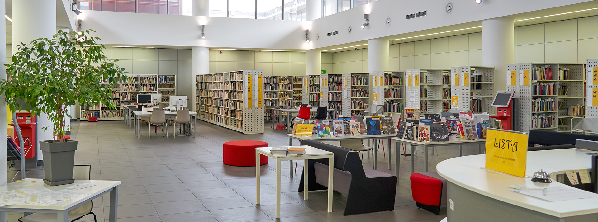 Baner główny Biblioteki Akademii Sztuk Pięknych w Łodzi