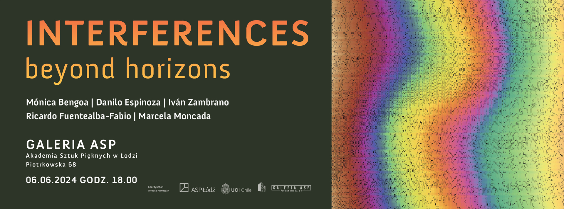 Baner do wystawy INTERFERENCES – beyond horizons