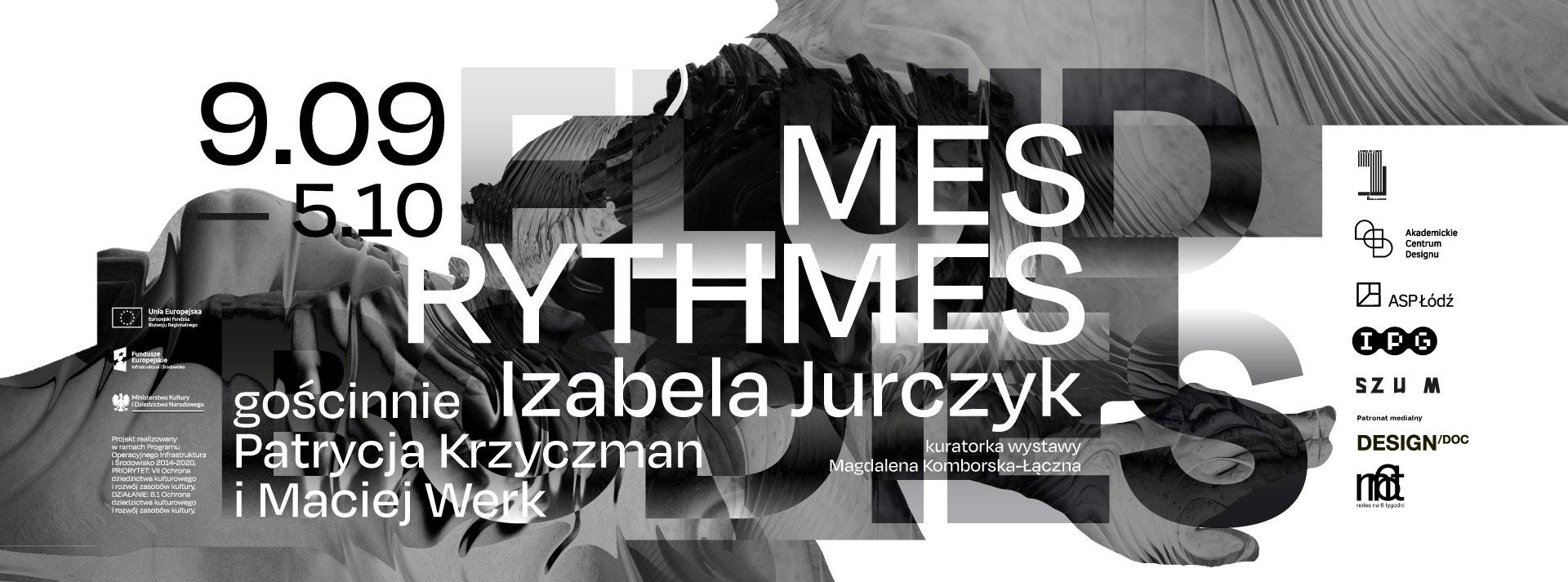Baner wystawy Mes Rythmes. Izabela Jurczyk