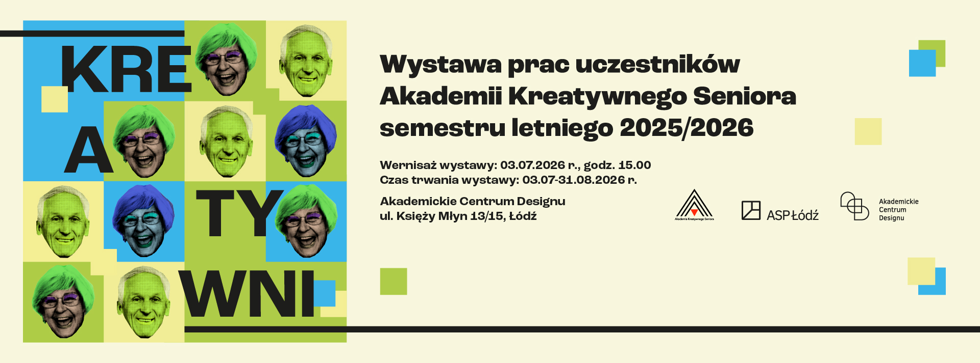 Baner wystawy KREATYWNI
