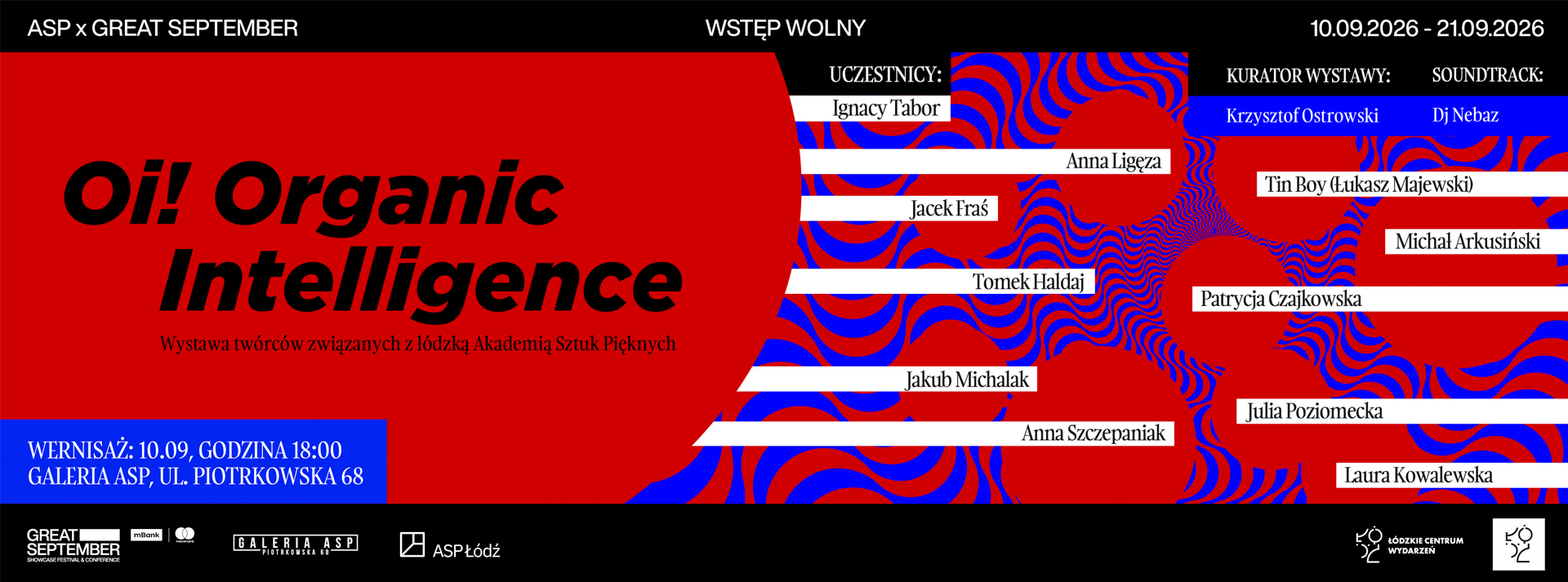 Baner wystawy OI! ORGANIC INTELLIGENCE