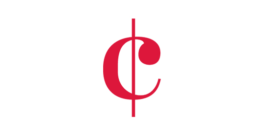 Biały poziomy prostokąt z czerwoną,  przekreśloną pionowo literą c. SONATINA 6, konkurs na projekty badawcze.